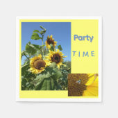 Sunflowers Cust. Text Paper Napkin Servet (Voorkant)