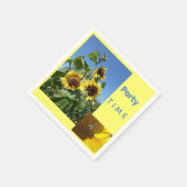 Sunflowers Cust. Text Paper Napkin Servet (Hoek)