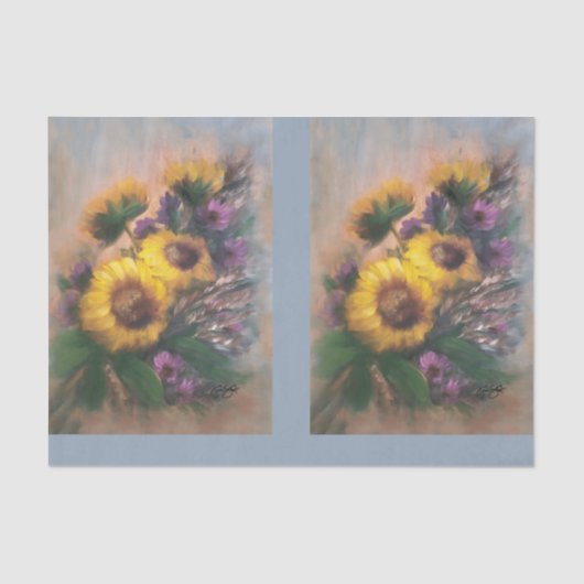 Sunflowers DBL Tissuepapier (Voorkant)