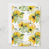 SunFlowers en Boho Baby shower Kaart (Achterkant)