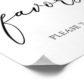 Sunflowers Favors Sign Poster (Hoek)