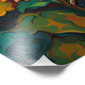 Sunflowers field on sunset foto afdruk (Hoek)