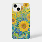 Sunflowers Field Red Orange Yellow Blue Van Gogh iPhone Hoesje (Achterkant)
