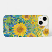 Sunflowers Field Red Orange Yellow Blue Van Gogh iPhone Hoesje (Achterkant horizontaal)