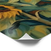 sunflowers field van gogh style perfect poster (Hoek)