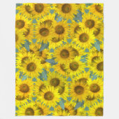 Sunflowers  fleece deken (Voorkant)