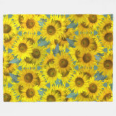 Sunflowers  fleece deken (Voorkant (Horizontaal))