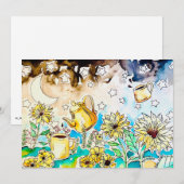 sunflowers floral art feestdagenkaart (Voorkant / Achterkant)