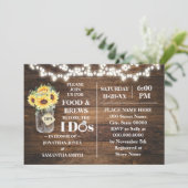 Sunflowers Food & Brews Before I do Couples Shower Kaart (Staand voorkant)