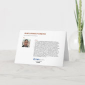 Sunflowers Forever - Kinder kunst voor CHOC Bedankkaart (Achterkant)