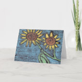 Sunflowers Forever - Kinder kunst voor CHOC Bedankkaart (Voorkant)