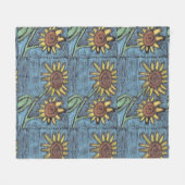 Sunflowers Forever - Kinder kunst voor CHOC Fleece Deken (Voorkant (Horizontaal))