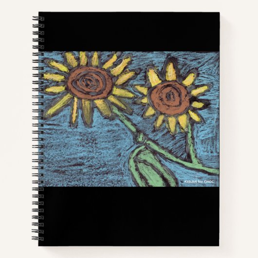 Sunflowers Forever - Kinder kunst voor CHOC Notitieboek (Voorkant)