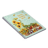 Sunflowers Garden Vegetables Custom Journal Notitieboek (Rechterzijde)