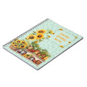 Sunflowers Garden Vegetables Custom Journal Notitieboek (Linkerzijde)