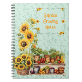 Sunflowers Garden Vegetables Custom Journal Notitieboek (Voorkant)