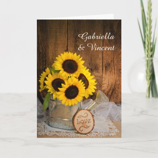 Sunflowers & Garden Watering Can Wedding (Voorkant)