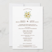 Sunflowers Garland Bouquet Be our Guest Quote  Kaart (Achterkant)