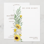 Sunflowers Garland Bouquet Be our Guest Quote  Kaart (Voorkant / Achterkant)