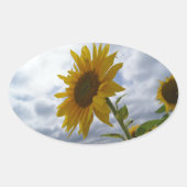 Sunflower's Glory Ovale Sticker (Voorkant)