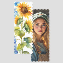 Sunflowers & Grandkids Add Photo Gift for Grandma