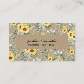 Sunflowers Greenery Free Drink Wedding Ticket Card (Achterkant)