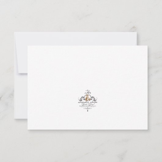 SUNFLOWERS - Hartelijk dank RSVP Kaartje (Achterkant)