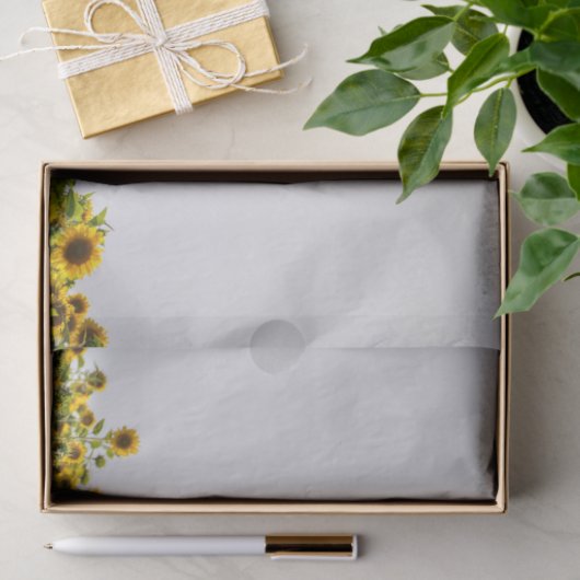 Sunflowers in a Field Tissuepapier (Geschenk)