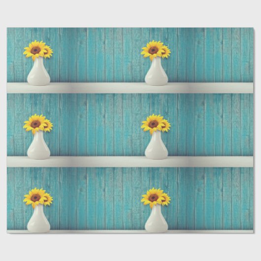 Sunflowers in a vase cadeaupapier (Vlak)