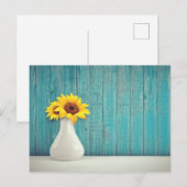 Sunflowers in a vase feestdagenkaart (Voorkant / Achterkant)