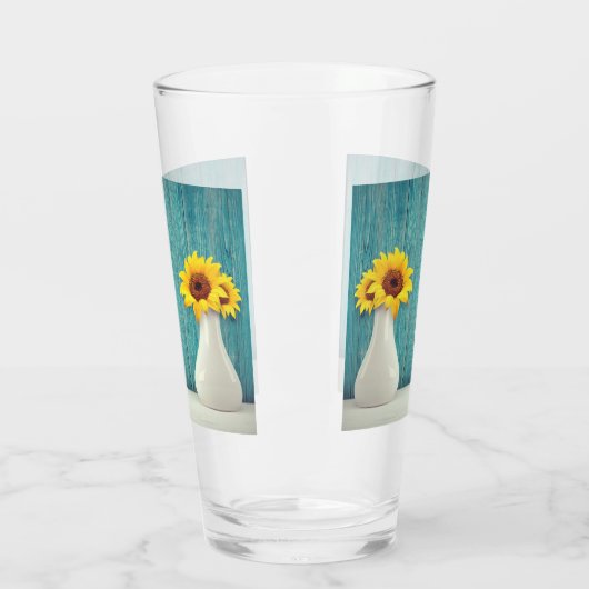 Sunflowers in a vase glas (Links)