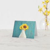 Sunflowers in a vase kaart (Gele Bloem)