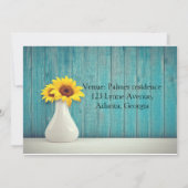 Sunflowers in a vase kaart (Achterkant)