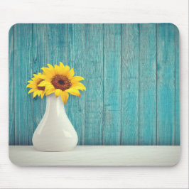Sunflowers in a vase muismat