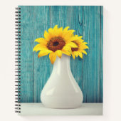 Sunflowers in a vase notitieboek (Voorkant)