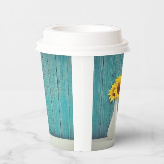 Sunflowers in a vase papieren bekers (Rechts)