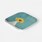 Sunflowers in a vase papieren bordje (Gebogen)