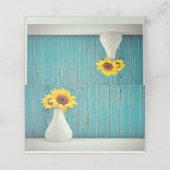 Sunflowers in a vase plaatskaartje (Buitenkant ongevouwen)