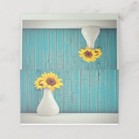 Sunflowers in a vase plaatskaartje (Buitenkant ongevouwen)