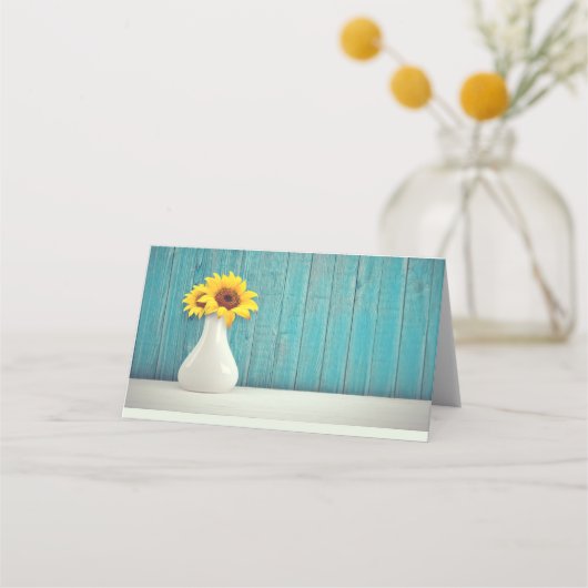 Sunflowers in a vase plaatskaartje (Achterkant)