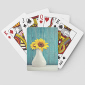 Sunflowers in a vase pokerkaarten (Achterkant)