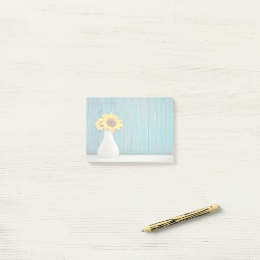 Sunflowers in a vase post-it® notes (Op bureau)