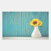 Sunflowers in a vase rechthoekige sticker (Voorkant)