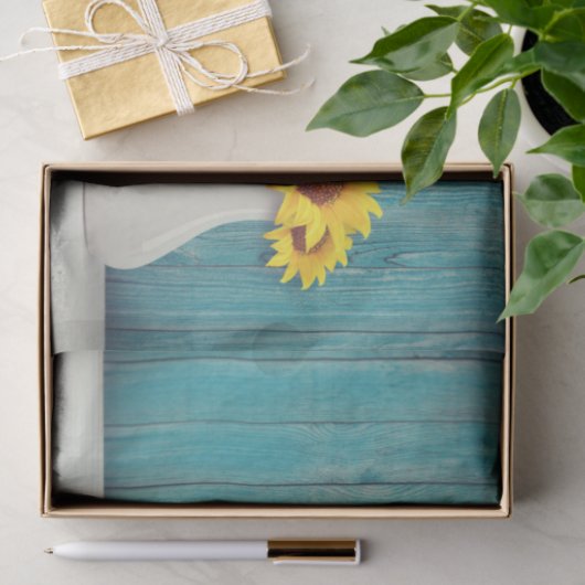 Sunflowers in a vase tissuepapier (Geschenk)