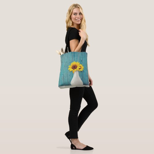 Sunflowers in a vase tote bag (Op model)