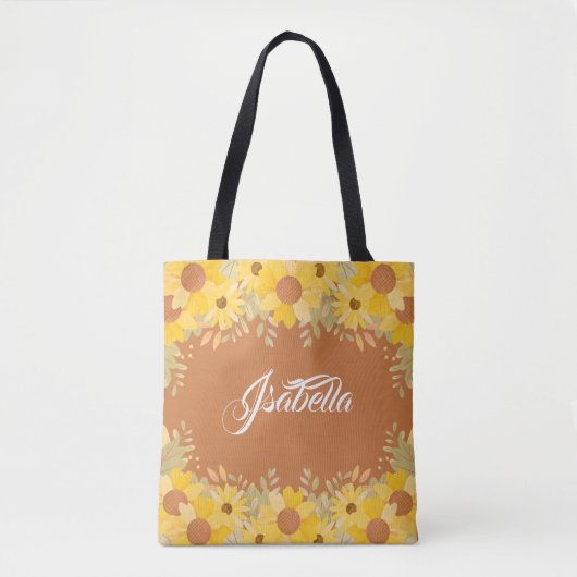 Sunflowers in bloom Fall lovers custom Tote Bag (Voorkant)
