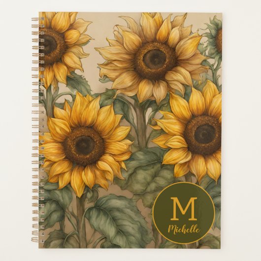 Sunflowers in Bloom  Planner (Voorkant)