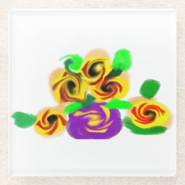 Sunflowers joy glazen onderzetter