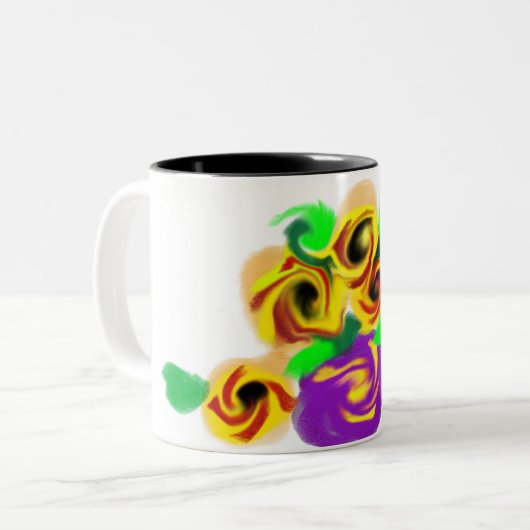 Sunflowers joy tweekleurige koffiemok (Voorkant links)