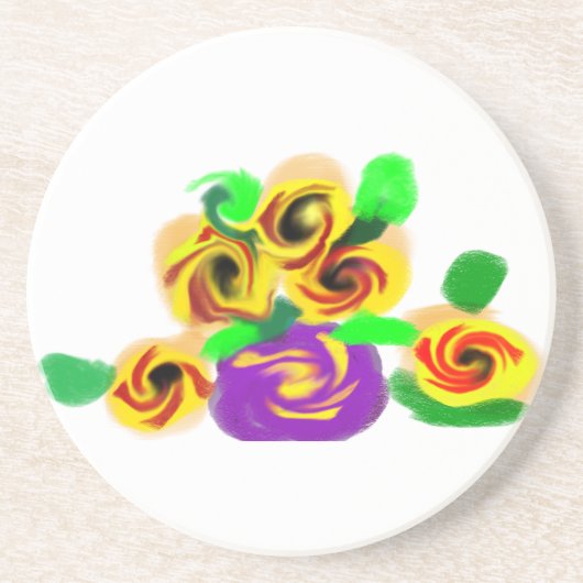 Sunflowers joy zandsteen onderzetter (Voorkant)